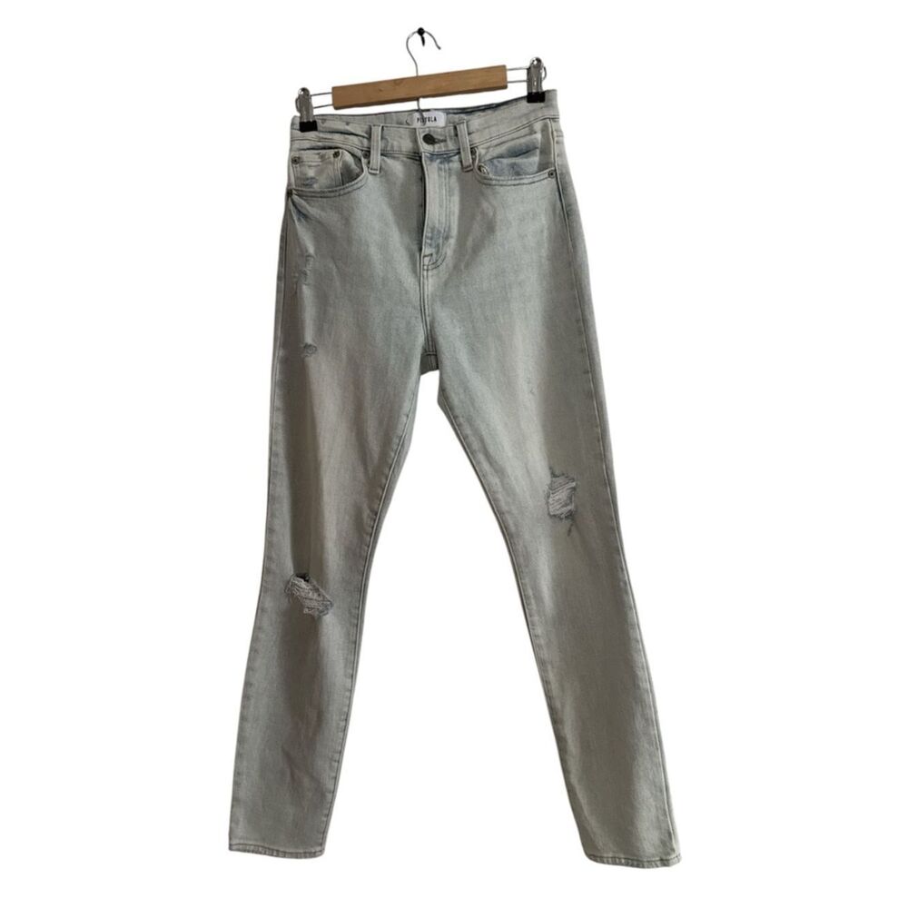 pistola Light Gray Distressed Skinny Jeans NWOT